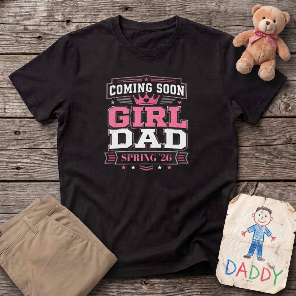 Coming Soon Girl Dad Tee - Personalizable