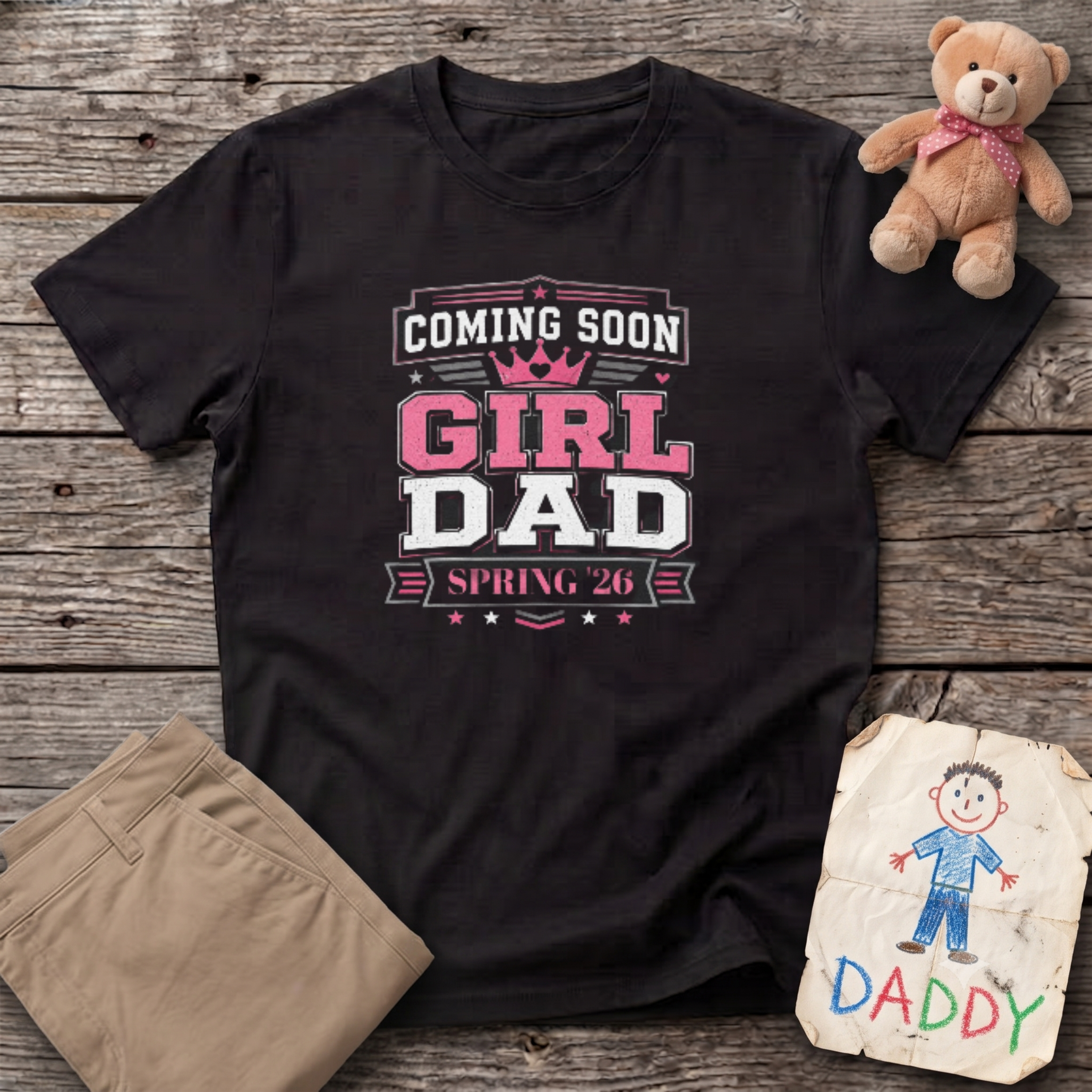 Coming Soon Girl Dad Tee - Personalizable