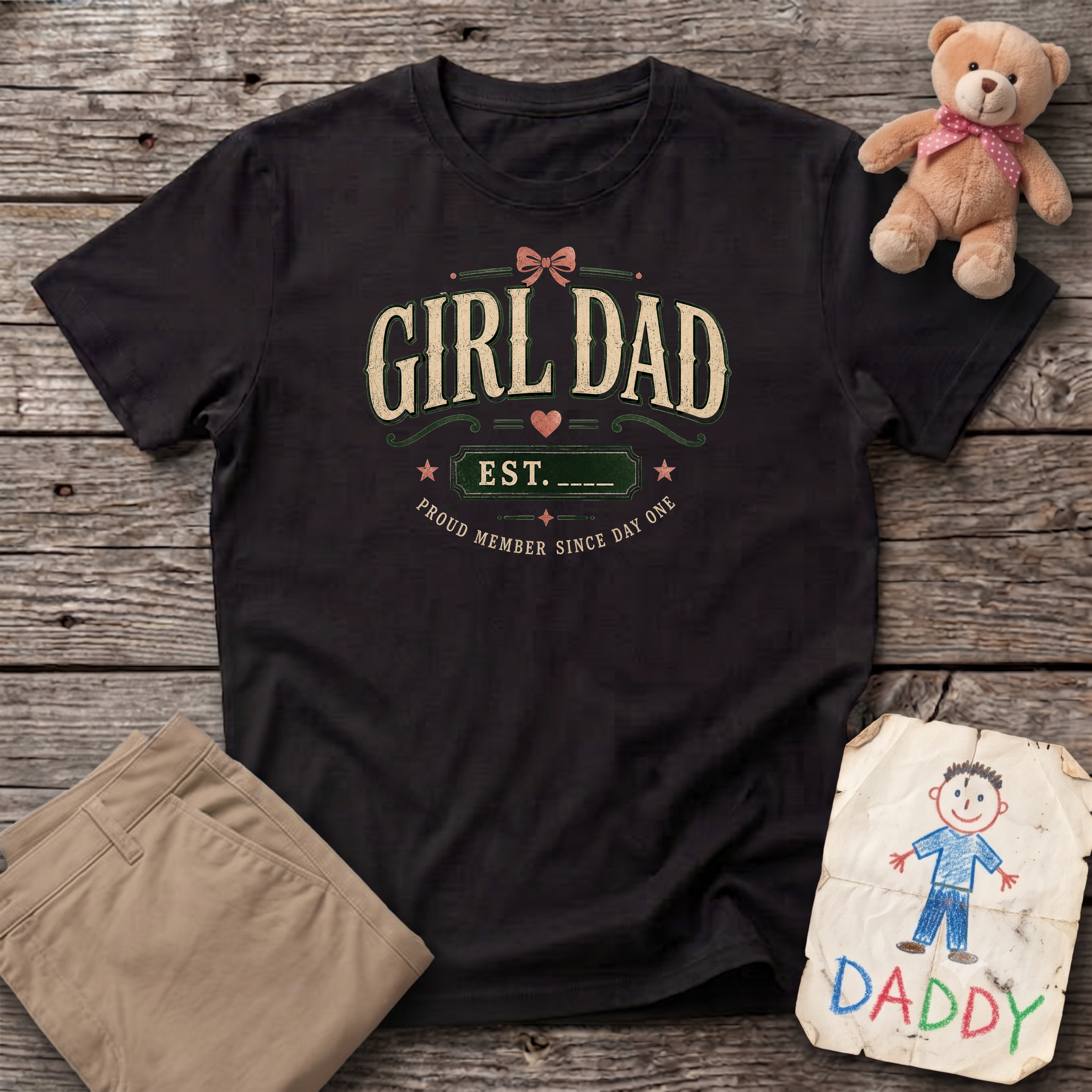 Girl Dad Since Tee: Personalize