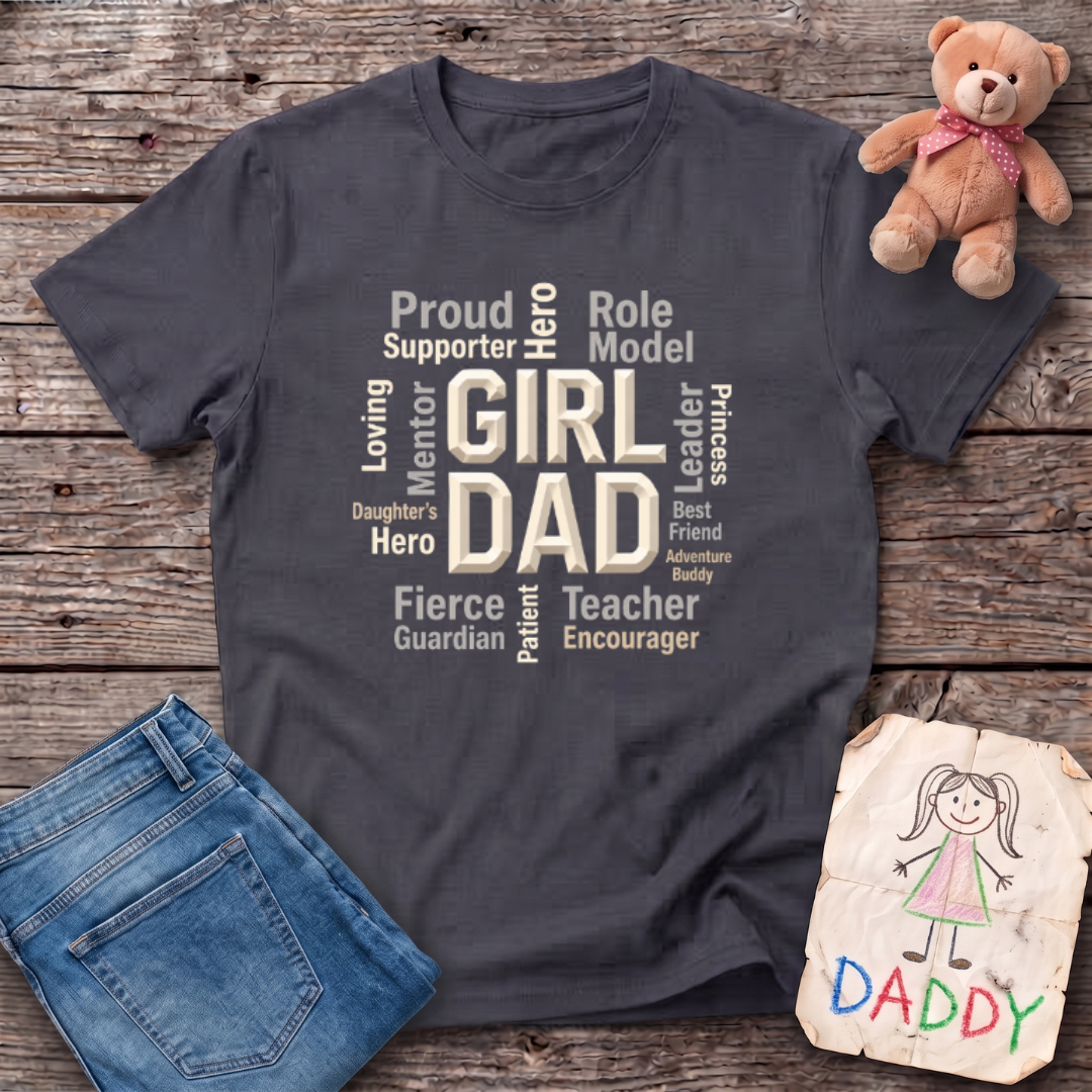 Girl Dad Word Cloud Tee