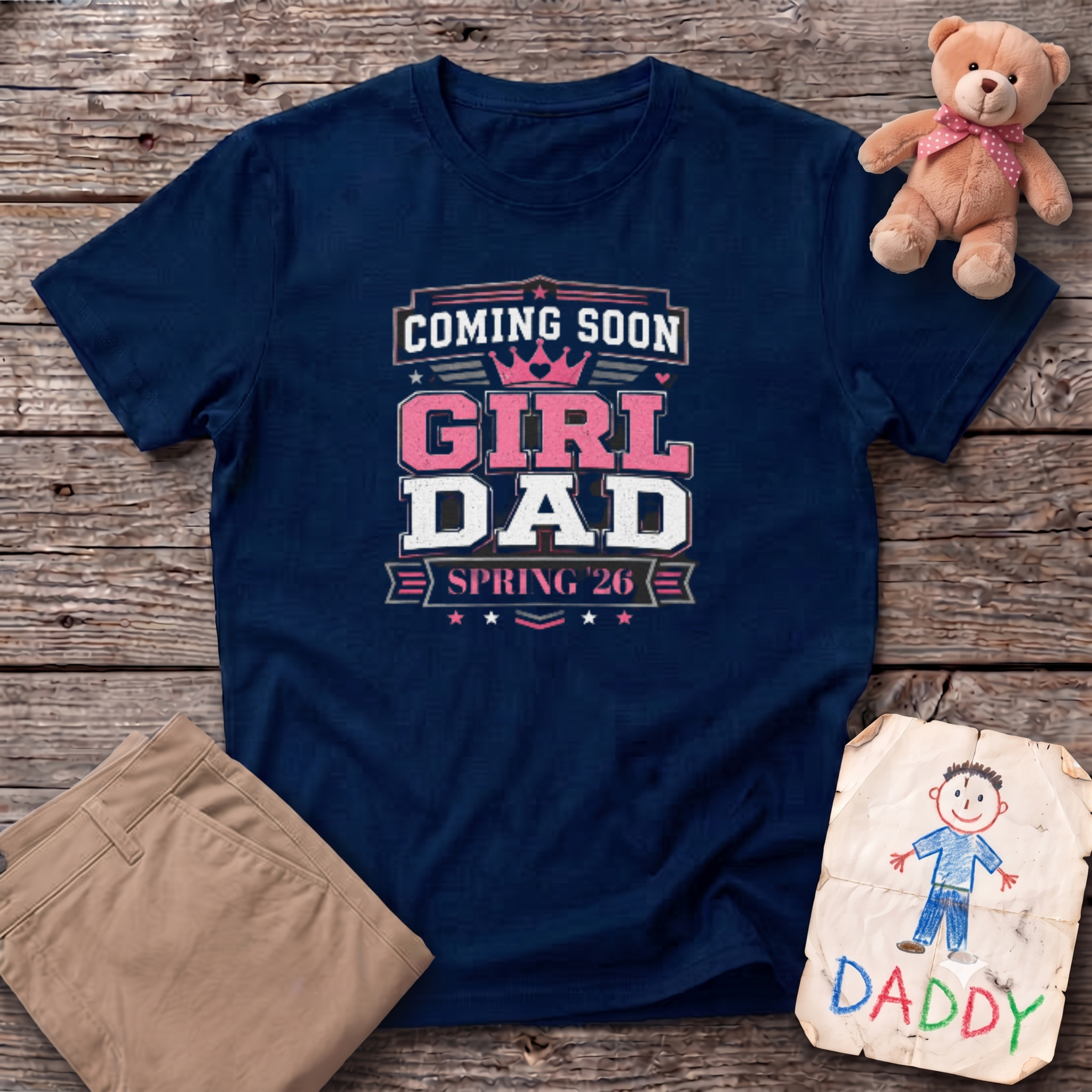 Coming Soon Girl Dad Tee - Personalizable